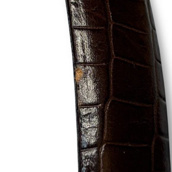 Talbots Women's Brown Genuine Leather Belt - Made in Italy - Size Large - Picture 4 of 4